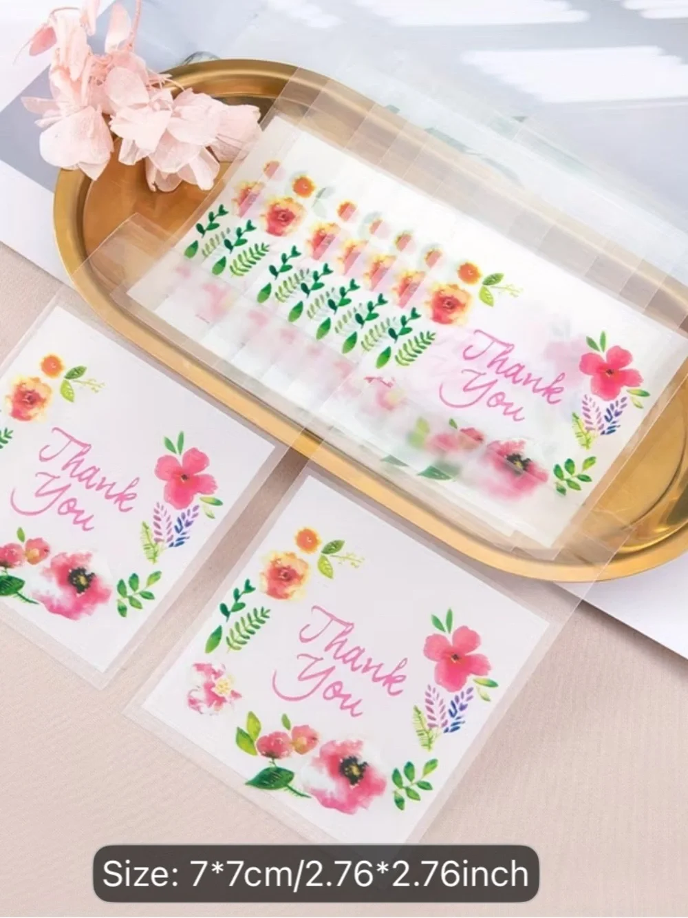 FLORAL Sealable Thank You Bags (20)